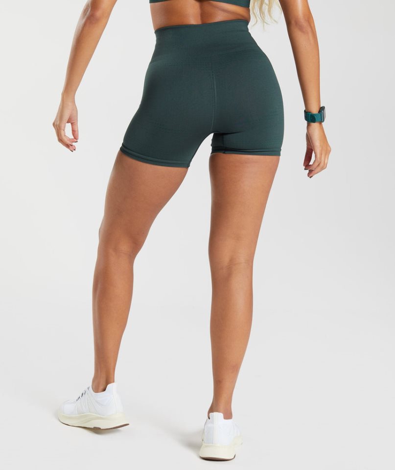 Women's Gymshark Vital Seamless 2.0 Shorts Dark Green | NZ 7KVNZS